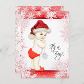 Jongens Sneeuwvlok Kerst Baby shower Kaart (Voorkant / Achterkant)