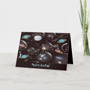 Jongen's Space Birthday Invitation