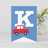 Jongens Speelgoed Kind Verjaardagsfeestje DIY Bunt Kaart (Staand voorkant)