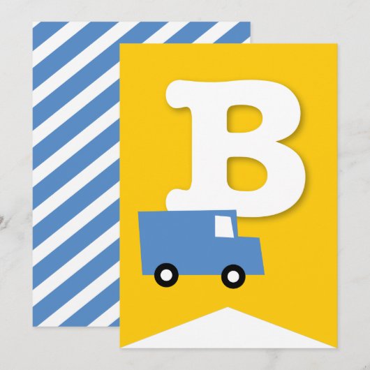 Jongens Speelgoed Kind Verjaardagsfeestje DIY Bunt Kaart (Voorkant / Achterkant)