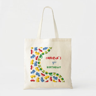 Jongens Speelgoed Leuk Kleurrijk Vervoer Verjaarda Tote Bag