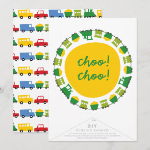 Jongens Speelgoed Vervoer Gelukkig Verjaardagsfees Kaart