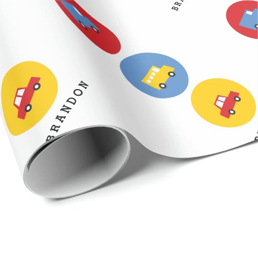 Jongens Speelgoed Vervoer Schattigee Auto Bus Vrac Cadeaupapier (Rol Hoek)