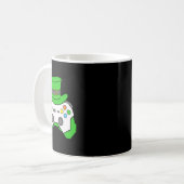 Jongens St. Patricks Dag Videospel Controller Here Koffiemok (Voorkant links)