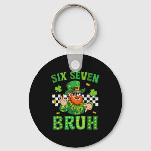 Jongens st patricks dag zes zeven bruh 6 7 heilige sleutelhanger