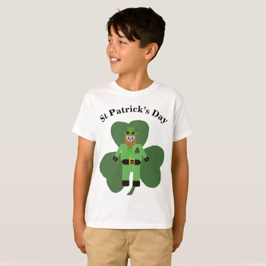 Jongens St Patricks Day Leprechaun T-shirt (Voorkant volledig)