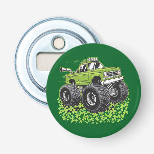 Jongens St. Patrick's Day Peuter Geluk Monster Tru Button Flesopener