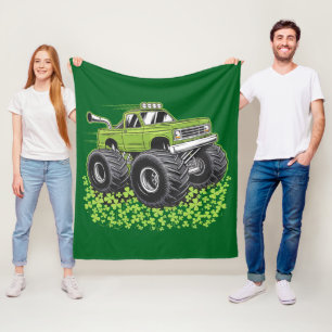 Jongens St. Patrick's Day Peuter Lucky Monstertruc Fleece Deken