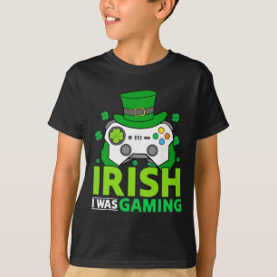 Jongens St. Patricks Day Videospel Iers Ik Was Gam T-shirt