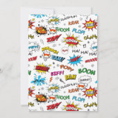 Jongens Superheld Verjaardagsfeest Kaart (Achterkant)