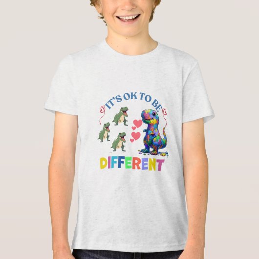 Jongens T-shirts - Het is OK om anders te zijn 🦕� (Voorkant)