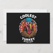 Jongens Thanksgiving Kinder Coolste Turkije in de  Kaart (Voorkant)