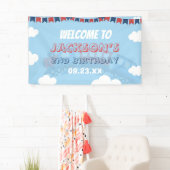 Jongens Train Chugga Twee Vlag Blauw Rood Witte Da Spandoek (Insitu)