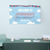 Jongens Train Chugga Twee Vlag Blauw Rood Witte Da Spandoek (Beurs)