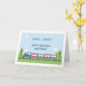 Jongens trainen 1e of 2e verjaardag Kaart (Gele Bloem)