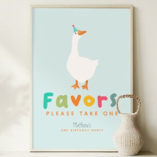 Jongens Twee Gekke Gans 2e verjaardag gunstteken Perfect Poster