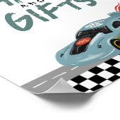 Jongens Twee Snelle Verjaardags Auto's Kaarten en  Poster (Hoek)