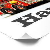 Jongen's tweede Happy Birthday Custom Construction Perfect Poster (Hoek)