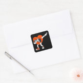 Jongens Valentijnsdag Dabbing Heart Funny Boys Vierkante Sticker (Envelop)