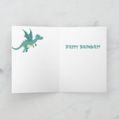 Jongens Verjaardag Dragon Kaart (Binnen)