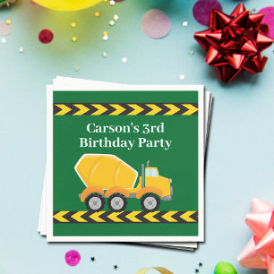 Jongens Verjaardagsfeest Custom Green Truck Kinder Servet