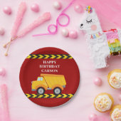 Jongens Verjaardagsfeest Custom Red Dump Truck Papieren Bordje (Feest)