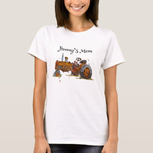 Jongens verjaardagsfeest met antiek tractor ontwer t-shirt