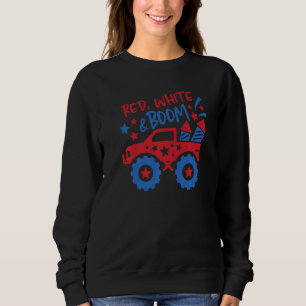Jongen's vierde juli voor kinderen Monster Truck Trui