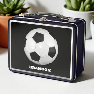 Jongens Voetbal Zwart Stijlvolle Custom Name Kinde