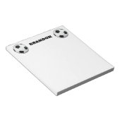 Jongens Voetbal Zwart Stijlvolle Custom Name Kinde Notitieblok (Schuin)