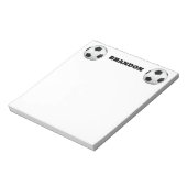 Jongens Voetbal Zwart Stijlvolle Custom Name Kinde Notitieblok (Gedraaid)