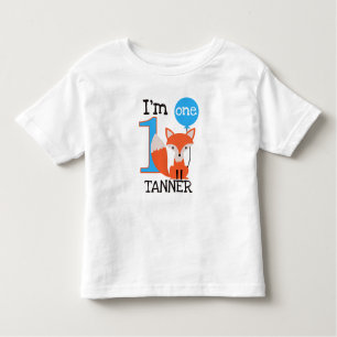 Jongens vos 1st Birthday T-shirt