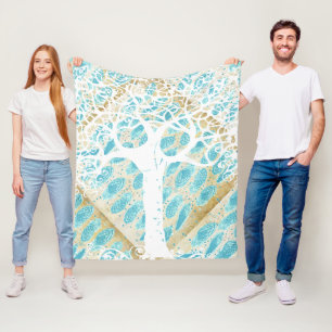 Jongens Wild en Vrij Abstract Veerpatroon Fleece Deken