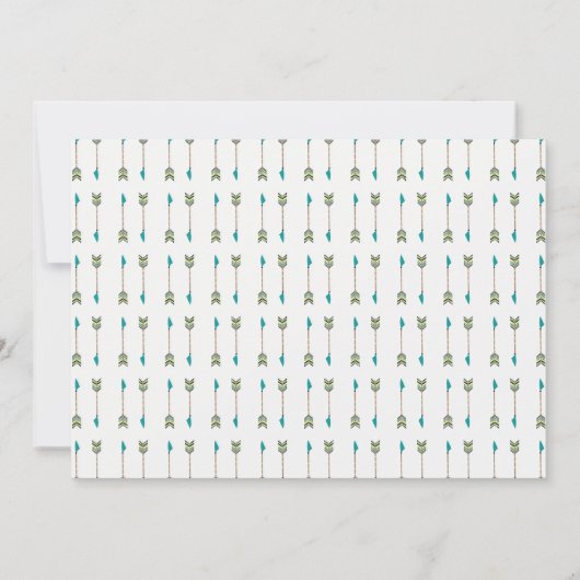 Jongens Wild One Arrow 1e verjaardag Uitnodiging (Achterkant)