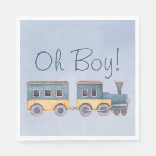 Jongen's Wooden Toys Blue Baby shower Servet