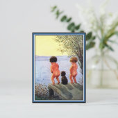 "Jongens worden jongens" Briefkaart (Staand voorkant)