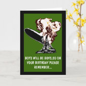 Jongens zijn jarig kaart (Gele Bloem)