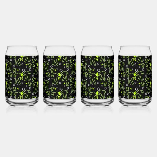 Jongens Zombie School Blikvorm Glas (Achterkant)