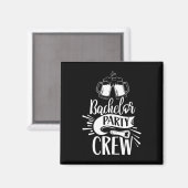 Jongensavond Crew Team Bruidegom Bruid Magneet (Voorkant / Achterkant)