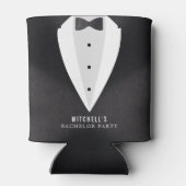 Jongensavond Zwarte Pak & Stropdas Blikjeskoeler (Achterkant)