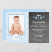 Jongensdoop schoolbord uitnodigingen (Voorkant / Achterkant)