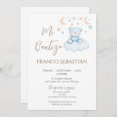 Jongensdoop uitnodiging in het Spaans Boho (Voorkant / Achterkant)