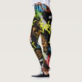 Jongensgraffiti: met de hand getekende koelte leggings (Links)