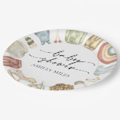 Jongenskleding Baby shower Papieren Bordje (Gekanteld)