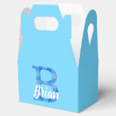 Jongensnaam Aangepaste geplakte letter B Aangepast Bedankdoosjes (Geopend)