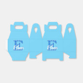 Jongensnaam Aangepaste geplakte letter E Aangepast Bedankdoosjes (Uitgevouwen)