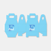 Jongensnaam Aangepaste geplakte letter F Aangepast Bedankdoosjes (Uitgevouwen)