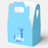 Jongensnaam Aangepaste geplakte letter J Aangepast Bedankdoosjes (Geopend)