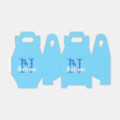 Jongensnaam Aangepaste geplakte letter N Aangepast Bedankdoosjes (Uitgevouwen)