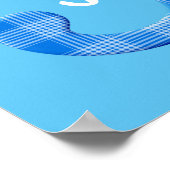 Jongensnaam Aangepaste geruite letter J Poster (Hoek)